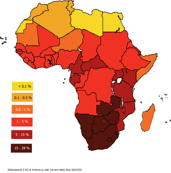 contagi hiv africa