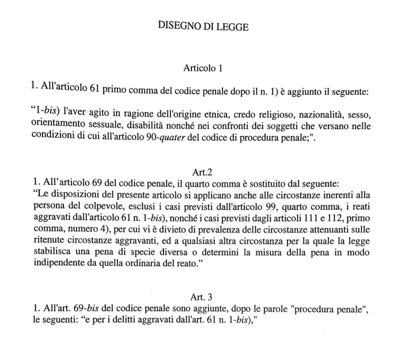 ddl centrodestra omofobia differenze ddl zan